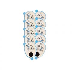 5 paar vervangingsplakkers TabletAED trainer