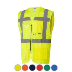 Reflectievest met zakken geel