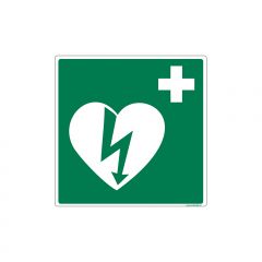 Groene AED pictogram sticker vinyl