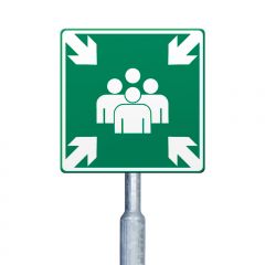 Aluminium bord VERZAMELPLAATS op flesbaal