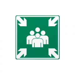 Aluminium bord "verzamelplaats"