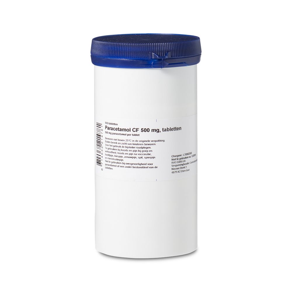Paracetamol Pot 500 Stuks 500 Mg Bhvtotaal Nl