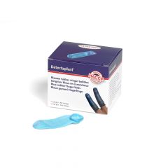 Blauwe rubberen vinger bobbies