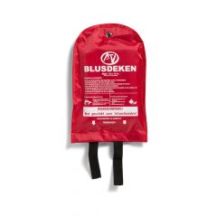 Blusdeken (branddeken) 100x100cm in nylon wandhouder