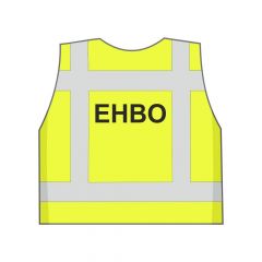 Fluor geel EHBO hesje achterkant