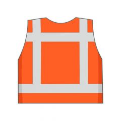 Fluor oranje veiligheidshesje achterkant