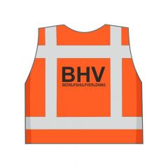 Fluor oranje BHV hesje achterkant