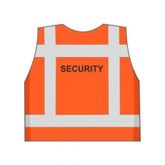 Fluor oranje Security hesje achterkant