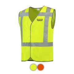Reflectievest fluor geel met opdruk