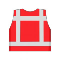 Rood veiligheidshesje achterkant