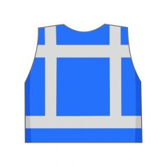 Blauw veiligheidshesje achterkant