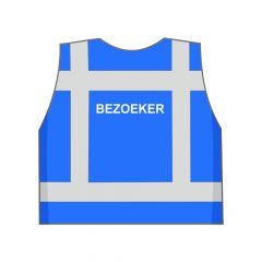 Blauw Bezoeker hesje achterkant