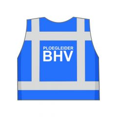 Blauw Ploegleider BHV hesje achterkant