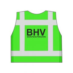 Groen BHV hesje achterkant