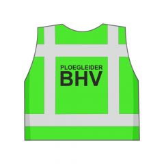 Groen Ploegleider BHV hesje achterkant