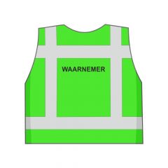 Groen WAARNEMER hesje achterkant
