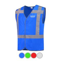 Reflectievest blauw inclusief opdruk
