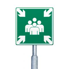 Aluminium bord VERZAMELPLAATS op flesbaal