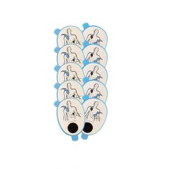 5 paar vervangingsplakkers TabletAED trainer