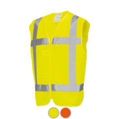 Reflectievest onbedrukt fluor geel front