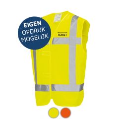 Geel reflectievest met eigen opdruk
