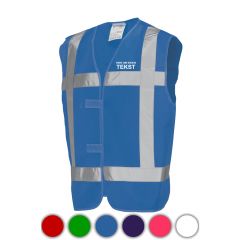 Reflectievest blauw met eigen opdruk