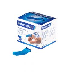 Blauwe rubberen vinger bobbies