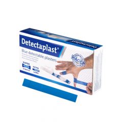 Detecteerbare blauwe vingerpleister textiel 180 x 20 mm