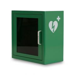 Groene universele AED wandkast inclusief alarm