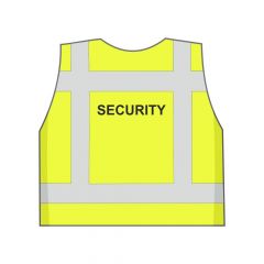 Fluor geel Security hesje achterkant