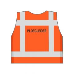 Fluor oranje Ploegleider hesje achterkant