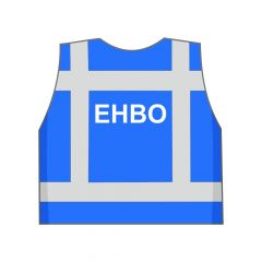 Blauw EHBO hesje achterkant