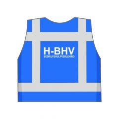 Blauw H-BHV hesje achterkant