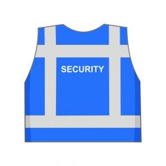Blauw Security hesje achterkant