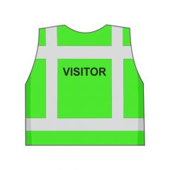 Groen VISITOR hesje achterkant