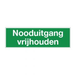Pictogram Nooduitgang vrijhouden