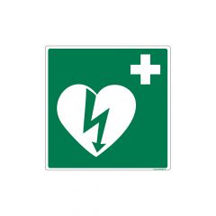 Groene AED pictogram sticker vinyl
