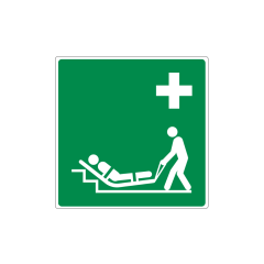 Evacuatiematras Pictogram Bordje