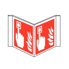 Brandmeldknop/vlam panoramisch pictogram
