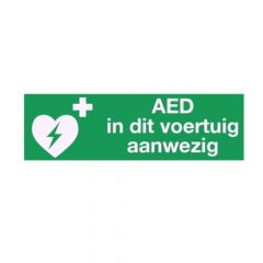 AED in dit voertuig aanwezig, 300x100mm vinyl