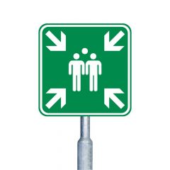 Aluminium bord VERZAMELPLAATS op flespaal