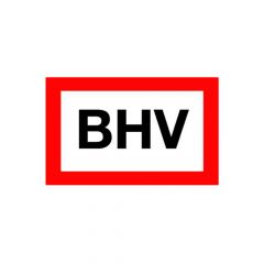Pictogram "BHV" als sticker of bordje
